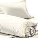 TEXAS LINEN CO. Luxury Egyptian Cotton King Pillow Cases Set of 2-1000 Thread Count Pillowcases for Sleeping, Silky Soft, Cooling Pillow Cover, Extra Long Staple Hotel Quality Pillow Cases - Sand