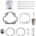 44mm 60cc Cylinder Piston Gasket Top End Rebuild Kit for Yamaha PW 50 1981-2009 QT50 1979-1987
