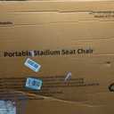 Sportneer Stadium Seats with Back Support: 2.5'' Thick Comfy Cushion 6 Adjustable Angle Bleacher Seat with Armrest - 2 Large Pockets, 2 Cup Holders Stadium Chair for Sport Events Concerts Parks, Extra Wide - 24"