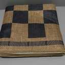 Vasofe 2x6 Jute Checkered Rugs, Outdoor Runner, Runner Rug for Hallway, Washable Patio Porch Balcony Runners Indoor Bedroom Kitchen Laundry Mat, Non Slip Plaid Farmhouse Carpet, Black and Brown