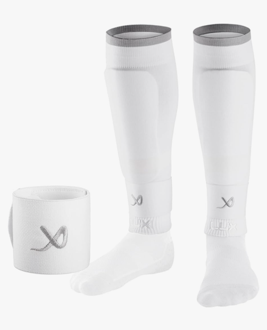 LUX Soccer Sleeves w/FREE Guard Stays for Men/Boys/Youth Compatible w/Soccer Grip Sock