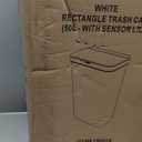 SIMPLI-MAGIC 79502 13 Gallon Touchless Sensor Trash Can, Rectangle Garbage Bin, Perfect for Home, Kitchen, Office, White