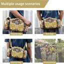 Treestand Front Storage Bag Camo Tree Stand Bag Compatible with Most Tree Stands Hunting Accessories Fanny Pack for Men Multiple Pockets Waist Bag for Hunters Universal Size