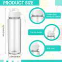 Maxcheck 30 Pieces Water Bottle Bulk 17 oz Plastic Sports Water Bottles Bulk with Handle Strap Lightweight Leakproof Drink Flip Top for Adults Fit Gym(Classic Style,White)