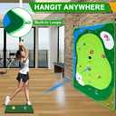 ODGG 6x5Ft Chipping Mat, Battle Royale Golf Set with Hitting Mat, 20 Grip Balls, Backyard Golf Games for Adults Family Outdoor Indoor