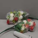 Cemetery Flowers with Vase 2 Sets Artificial Flowers for Cemetery, Silk Roses Funeral Flowers for Grave, UV Resistant Sympathy Flowers for Memorial Day Mother's Day (White+Red)
