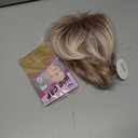 SEVENCOLORS Short Pixie Cut Wigs for White Women Blonde Mixed Light Pink Short Wigs with Bangs Layered Synthetic Hair Wigs Natural Looking