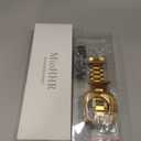 MioHHR Solid Stainless Steel Band Compatible with Apple Watch 49mm Ultra 3/2/1, Metal Strap with Soft TPU Case for iWatch Series Ultra 3/2/1 49mm Women and Men, Gold