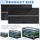 Sieral Aquarium Lids Polycarbonate Canopy with LED Light 2 Pcs Set 16.87 x 16.87 x 0.12 Inch for 50/65/84 Gallon with Center Brace Aquariums Cover Fish Tank Lid with a Hook Knife, Black