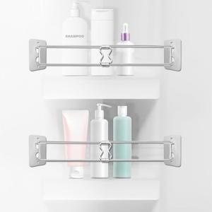RV Shower Corner Storage Bar- Adjustable 7.5-13 inches Stainless Steel Rod for Corner Shelves in Camper Bathroom Storage - RV Bathroom Organization Must Haves Accessories for Inside (1 Pack)