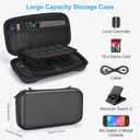 Younik Switch 2 Case Compatible with NS Switch 2 (2025), Carrying Case with 19 Game Card Slots, 4 in 1 Switch 2 Accessories Includes Shoulder Strap, Wrist Strap & Stickers (Black)