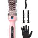 Terviiix Ionic Thermal Brush 1.5 Inch for Blowout Look, Heated Round Brush with 6 Temp Settings, Volumizing Hot Brush for Curling & Straightening, Anti-Frizz Styling Tool for All Hair Types