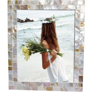 White Picture Frame 8x10 Wedding Picture Frame Mother of Pearl Photo Frames for Wall Hanging or Tabletop 8 by 10 inch (Natural White,1Pc)