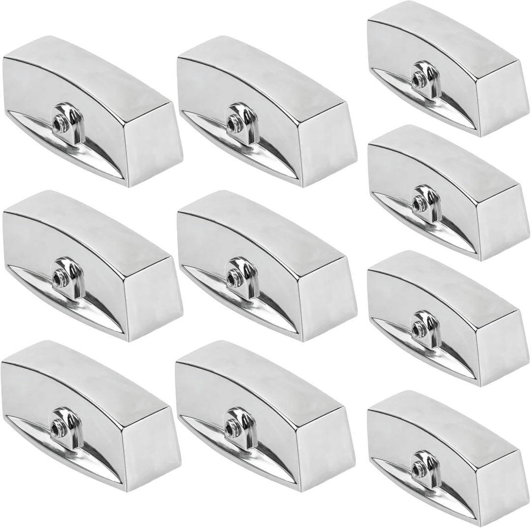 Chrome Knob Dial for Gas Control Valve, Fit for D-Shape Valve Stem Design Gas Control Valve Stove Range Oven Griddle Char Broiler - Replacement for Gas Stove Range Knobs (10 Pack)