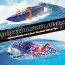 Mini Remote Control Boat RC Boat 2.4Ghz 360 Rotating LED Lights bulit-in Rechargeable Battery Swimming Pool BathtubToys Remote Control Boats for Kids 8-12 Years Birthday Gift Spider