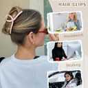3Pcs Silicone Hair Clips Flexible Claw Clips for Women Cloud Clip Bendable Large Hair Claw Clip