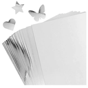 30 Sheets Metallic Silver Cardstock Paper - A4 Size (250gsm), Mirror Finish Silver Foil Board for Crafting, Invitations, and Decorations - Die Cut and Plotter Compatible