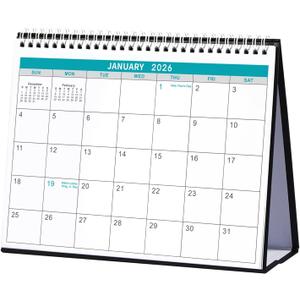 2026 Desk Calendar - Desk Calendar from January 2026 - December 2026, 10" x 8.3" Calendar Desk, 12 Months Standing Flip 2026 Desktop Calendars