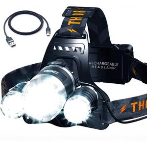 TDC Head Lamp Led Rechargeable Super Bright - USB-C Headlamp for Adults - Head Lights for Forehead - 1080 Lumen Head Flashlight - 10HR Battery for Hardhat, Camping, Hunting, Work