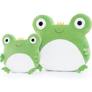 Lazada 2PC Frogs Kids Pillow Toys Plush Pillows Soft Gifts for Toddler Green (15+10Inches)