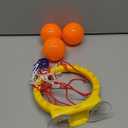 Bath Toys, Bathtub Basketball Hoop for Kids Toddlers, Bath Shower Toys for Kids, Strong Suction Cup Basketball Hoop & 3 Soft No-Hole Balls Set for Toddlers, Boys and Girls (Yellow)