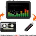 USB Cassette to MP3 Converter, Portable Walkman Cassette Audio Music Player Tape-to-MP3 Converter with Earphones, Volume Control, Auto Reverse, No PC Required