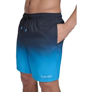 Calvin Klein Men's Volley Quick Dry Lightweight Swim Trunk (Medium, Black)