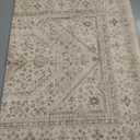 zesthome 5x7 Area Rugs, Machine Washable Rugs for Living Room, Bedroom, Stain Resistant Vintage Large Area Rug, Non-Slip Medallion Pattern Home Decor Rugs (Beige,5'x7')
