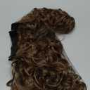 Curly Clip In Hair Extensions, 4PCS 20 Inch Light Brown Extensions Clip Ins, Lace Weft Short Curly Invisible Natural Hairpieces for Women