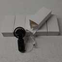 Mini Portable Fan Bulk Cute Handheld Lightweight Small Little Personal Hand Eyelash Fan 3 Speeds USB Rechargeable for Women Men Indoor Outdoor Makeup Travel Camping(Black and White, 6 Pcs)