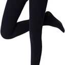 Pnadty Women's High Waisted Velvet Warm Elastic Tights Winter Fleece Lined Thick Leggings Pants (Black, S)
