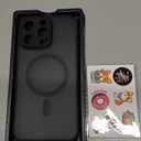 TOCOL Magnetic for iPhone 15 Pro Max Case, Upgraded Full Camera Protection, Compatible with Magsafe, Drop Protection, Translucent Matte Back Bumper Phone Cover 6.7-Inch Black