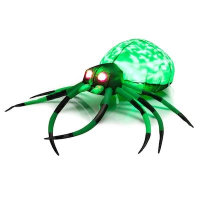 5-ft LED Lighted Green Spider Halloween Inflatable Decoration