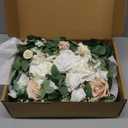 Ling's Moment 2pcs Wedding Flowers Garland Artificial Floral Swag Arch Decorations Rose Greenery Arrangements White & Sage Ceremony Reception Garden Easel Wall Entryway Outdoor board(NOT Include Sign)