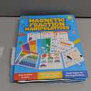 Magnetic Fraction Educational Puzzle, Magnetic Fraction Demonstration Book with Fraction Tiles & Circles, Montessori Fraction Manipulatives for Elementary School, Maths Learning Toys for Kids (Turquoise (8.86 X 7.09 In))