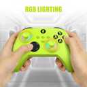W&O Wireless Controller for With Xbox One, Xbox Series X/S, Xbox One X/S, PC, With RGB LED Light, Mappable Buttons, With 2.4GHZ Wireless Adapter Gamepad (Electric Volt)