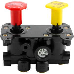 Misakomo 800516 MV-3 Dash Air Brake Control Valve - MV3 Trailer Parking Brake Valve - Compatible with Volvo 3948331, Bendix 065157 065697, Velvac 4790208 5001230, and Western Star Peterbilt Kenworth