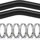 2pack 15 7/8" Length Gas Tank Fuel Filler Hose Replacement with 8 Clamps,1 1/2" ID 45 Degree Reinforced Gasoline Fuel Filler Neck Hose