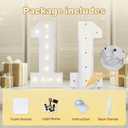 4FT Marquee Numbers, Big Light Up Numbers for 4th 40th Birthday Decorations Warm Light Marquee Numbers 4 Feet Tall for Anniversary Party Decor, Number 4