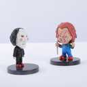 10PCS Horror Movie Action Figure Mini Scary Anime Action Figures Halloween Horror Killer Set for Decor Collectible Merchandise