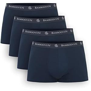 BAMBOOVEN Breathable Trunks - Rayon Made From Bamboo Sweat-Wicking Underwear, Soft Trunks (4 Pack) Size S