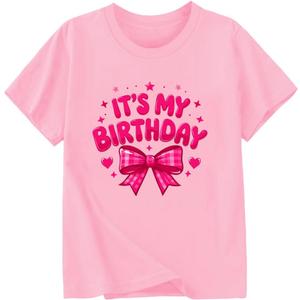 Birthday Girl Shirt Girls Birthday Tshirts Cotton Short Sleeve Tees 2-3T