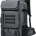 Men Travel Backpack Waterproof 17 Inch Business Laptop Backpack With Separate Shoe Bag USB Charging Port 50L Outdoors Trekking Backpack Hiking Camping Backpack Grey