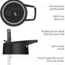 2 x STACEGEELE Insulated Vacuum Water Bottle with Spout Lid & Screw on Top | Stainless Steel Flask for Kids Leak Proof Lightweight Eco Friendly 18oz / 24oz / 32 oz / 40oz(32oz Nightfall)