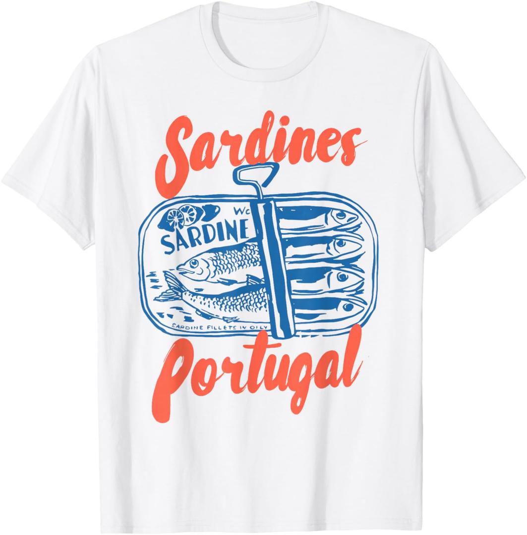 Sardines Tinned Fish Retro Graphic for Men Women T-Shirt, Large