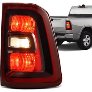 calisay Tail Light Compatible with 2025-2026 RAM 1500 Rear Reverse Brake Lamp Black Housing Taillights Replacement for OEM#68531046AA 68531046AB Halogen Type w/o Blind Spot Detection Right Side