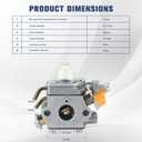 Powtol 308054043 Carburetor for Ryobi CS26 SS26 RY09056 CS30 SS30 EX26 RY28040 RY28020 RY28000 RY09053 RY09055 RY28025 RY28021 26CC Trimmer Brushcutter