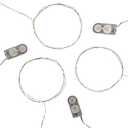LumaBase Battery Operated LED Fairy String Lights, Soft White - Set of 3