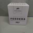 Glass Hummingbird Feeder for Outdoors Hanging, 26Oz Bird Nectar Feeder with Perch & 5 Flower Feeding Ports, Leak Proof for Outside Garden Decor Backyard, Gifts for Women Mom, Red (Red)