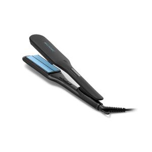 BIO Ionic Onepass Styling Flat Iron with NanoIonic & Moisturizing Heat Technology, Hydrated and Frizz-Free Hair, Ceramic Hair Straightener with Silicone Strip for Gentle OnePass Styling (1.5 Inch, Black)